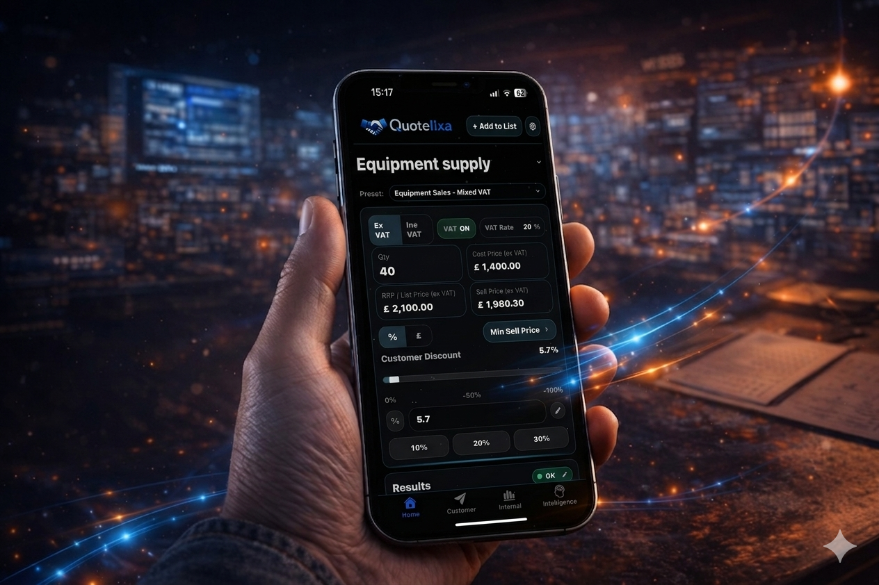 Quotelixa app shown on a phone screen